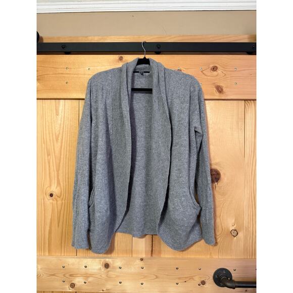 Quince Mongolian Cashmere Open Cardigan Sweater Gray Women’s XL - Picture 3 of 7